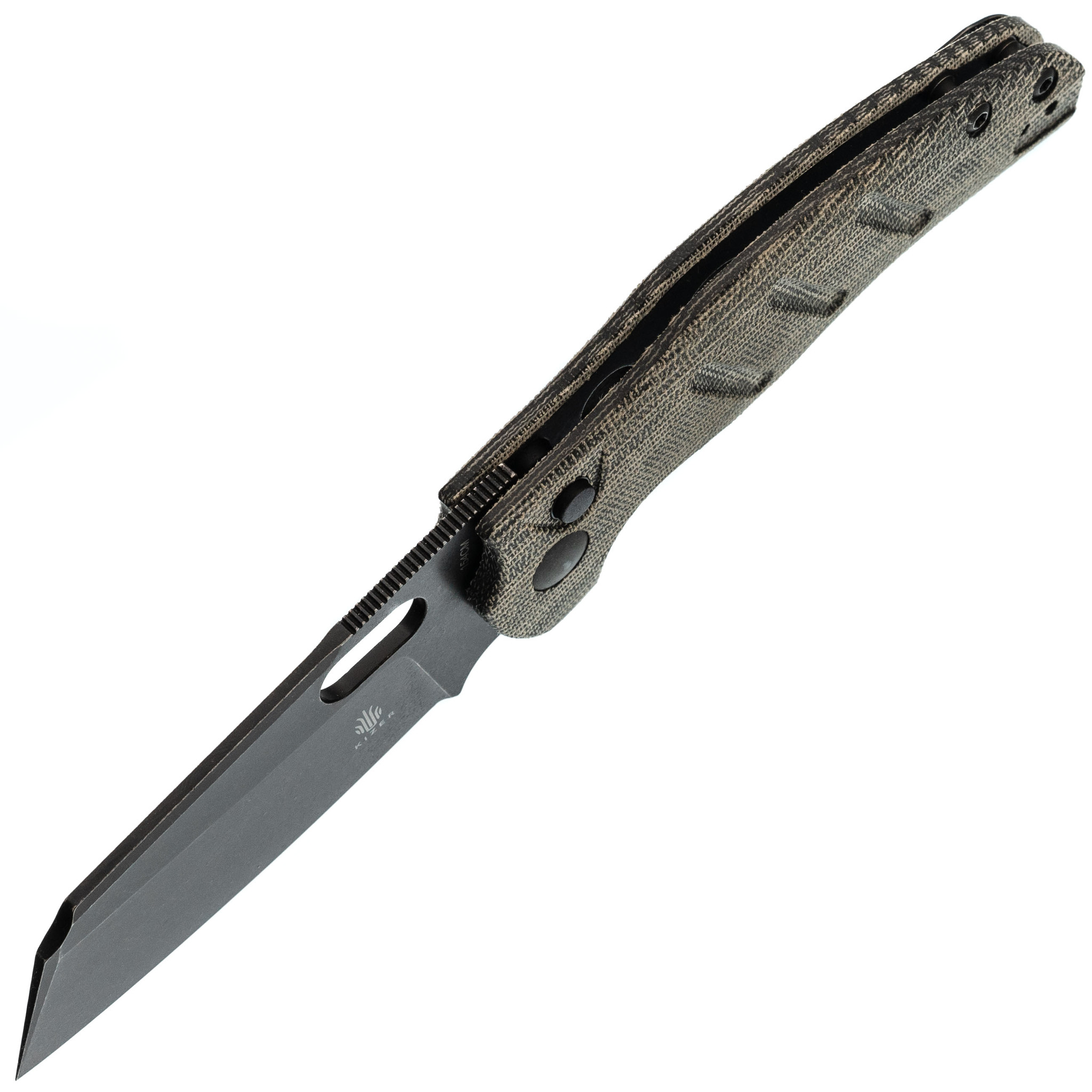 Складной нож Kizer C01C, сталь 154CM, рукоять микарта, серый - фото 2