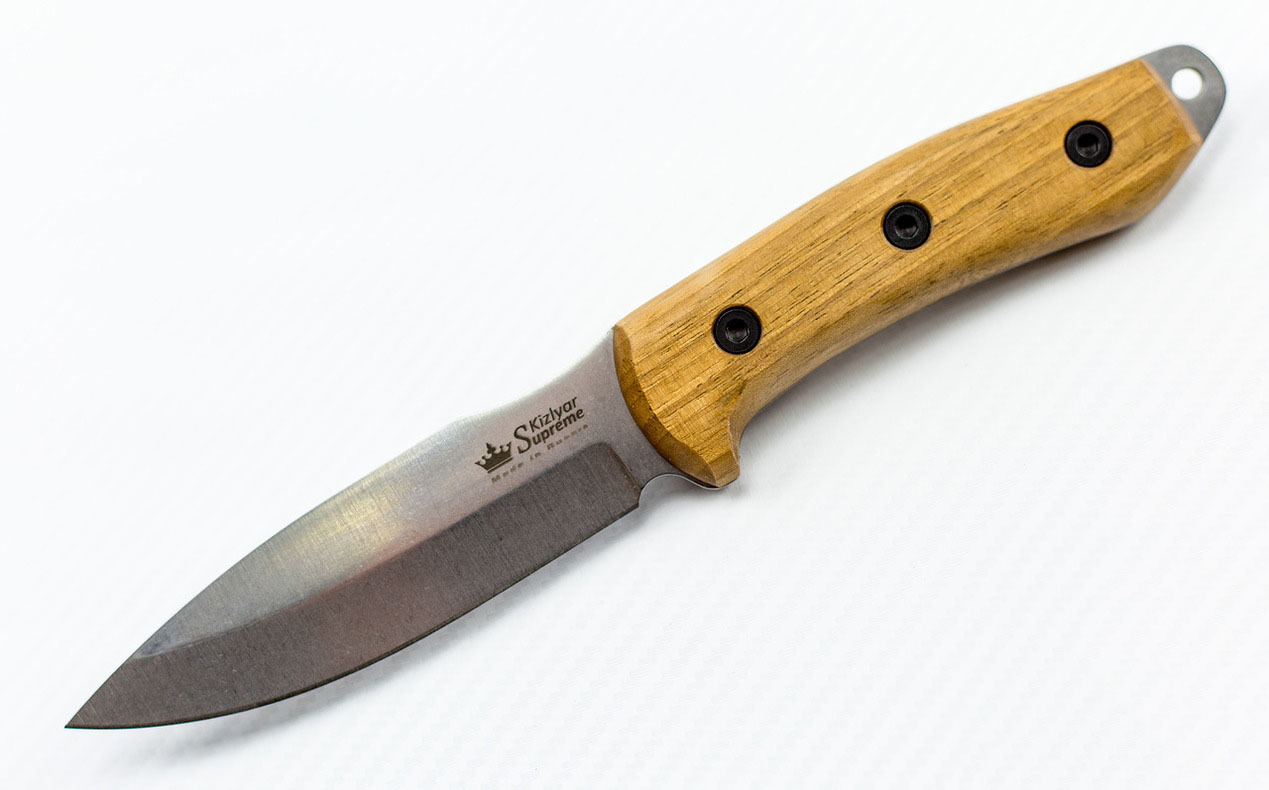 Туристический нож Corsair AUS-8 Satin+SW, Kizlyar Supreme, орех