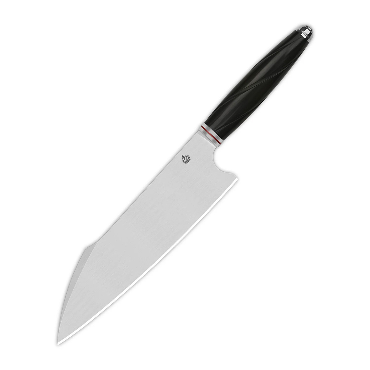 Нож кухонный поварской шеф QSP Mulan Series Harpoon, сталь 14C28N, рукоять эбеновое дерево
