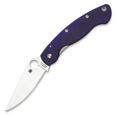 Фото Складной нож Spyderco Military сталь S110V, рукоять G10 темно-синяя
