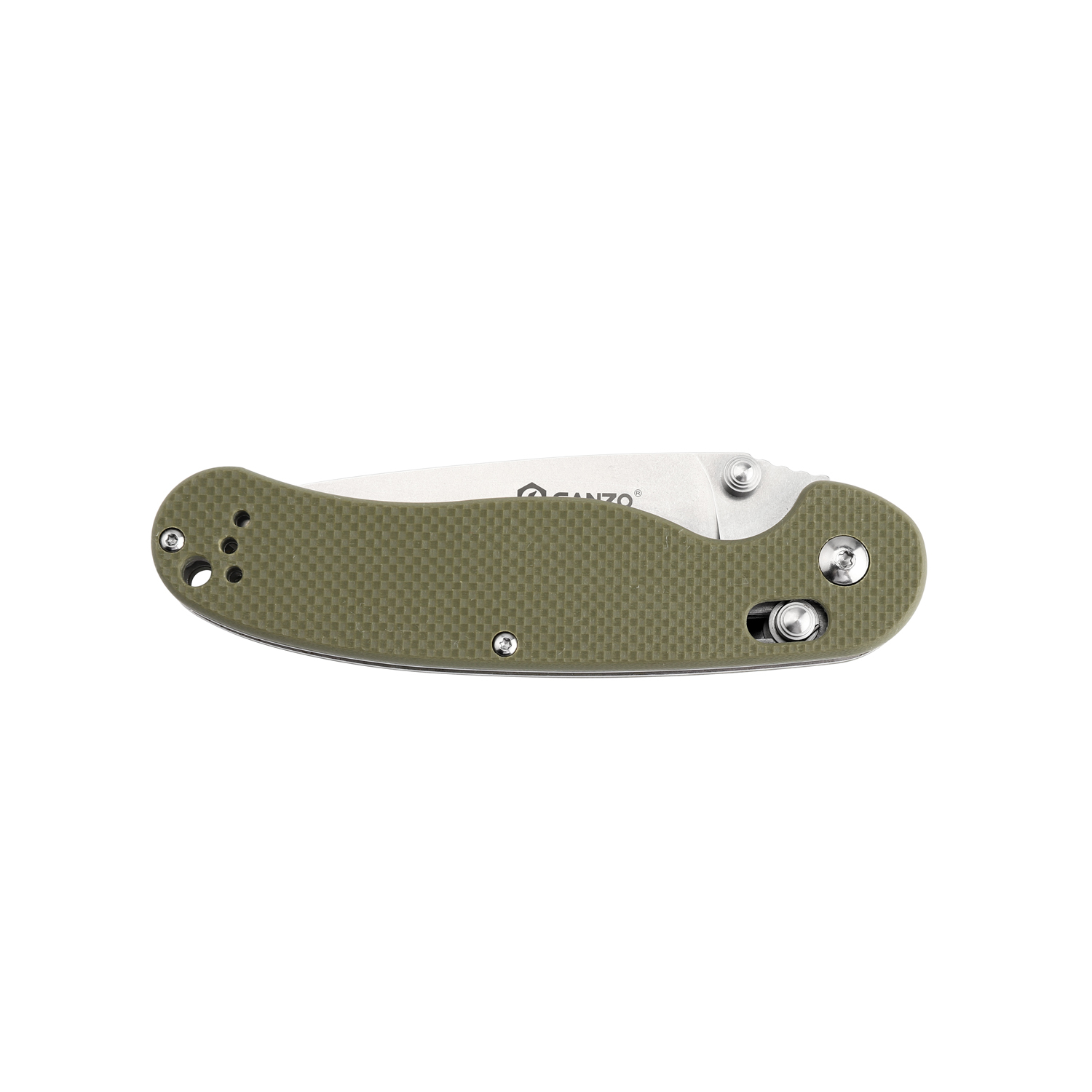 фото Складной нож ganzo d727m-gr, сталь d2, рукоять g10, зеленый