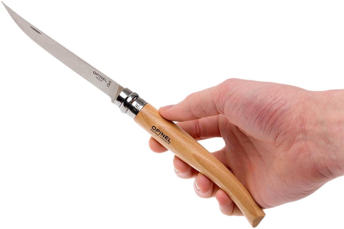 Нож складной филейный Opinel №12 VRI Folding Slim Beechwood, сталь Sandvik 12C27, рукоять бук, 000518 от Ножиков
