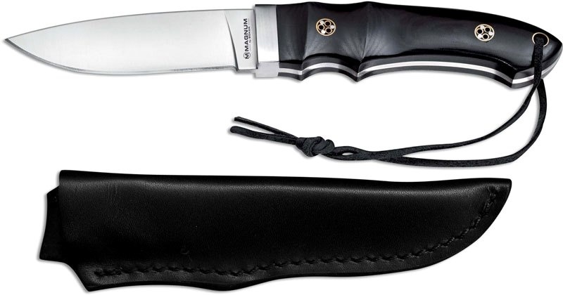 Нож с фиксированным клинком Magnum Trail - Boker 02SC099, сталь 440A Satin, рукоять микарта, чёрный - фото 4