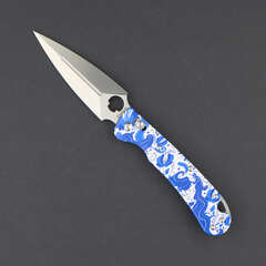 Фото Складной нож Daggerr Arrow Slim Gzhel X-Lock satin сталь VG-10 рукоять G10