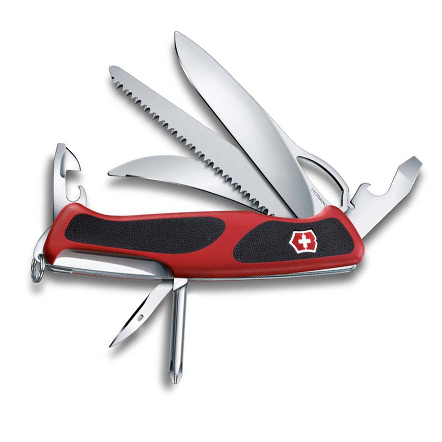 Нож перочинный Victorinox RangerGrip 58 Hunter 0.9683.MC 130мм 13 функций красно-чёрный - фото 2
