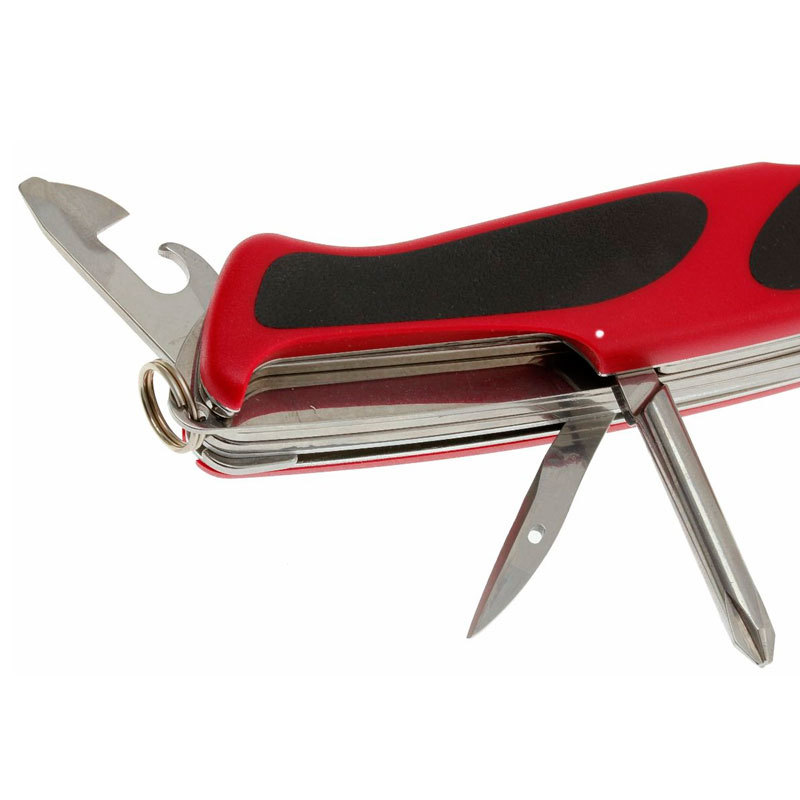 Нож перочинный Victorinox RangerGrip 58 Hunter 0.9683.MC 130мм 13 функций красно-чёрный - фото 4