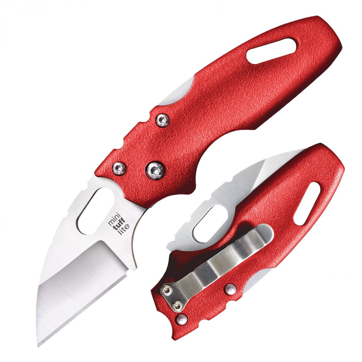 Складной нож Mini Tuff Lite Plain Cold Steel, сталь 4034SS, рукоять красный Griv-Ex