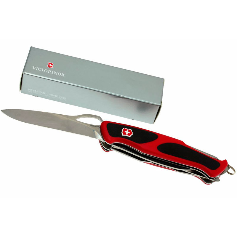 Нож перочинный Victorinox RangerGrip 58 Hunter 0.9683.MC 130мм 13 функций красно-чёрный - фото 7