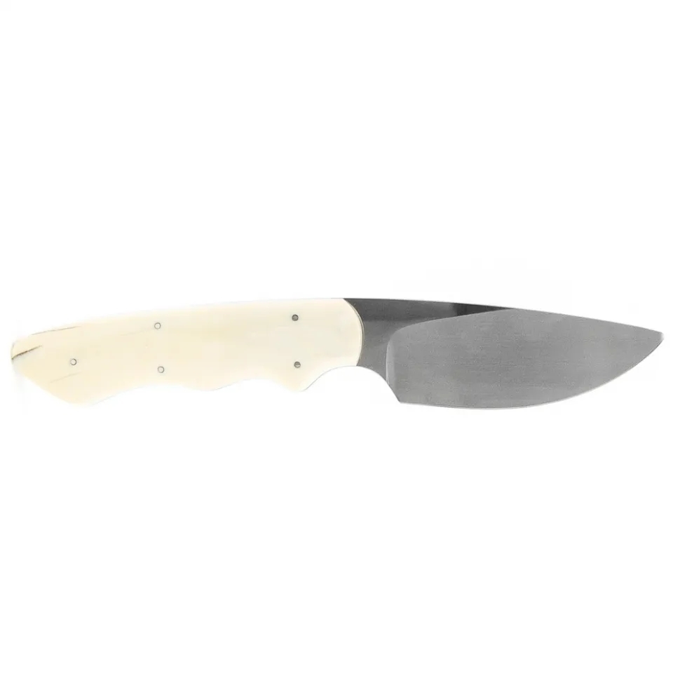Нож с фиксированным клинком Arno Bernard Great White, сталь N690, рукоять клык бородавочника - фото 3