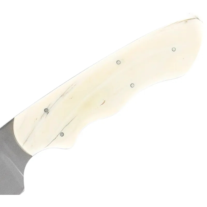 Нож с фиксированным клинком Arno Bernard Great White, сталь N690, рукоять клык бородавочника - фото 5