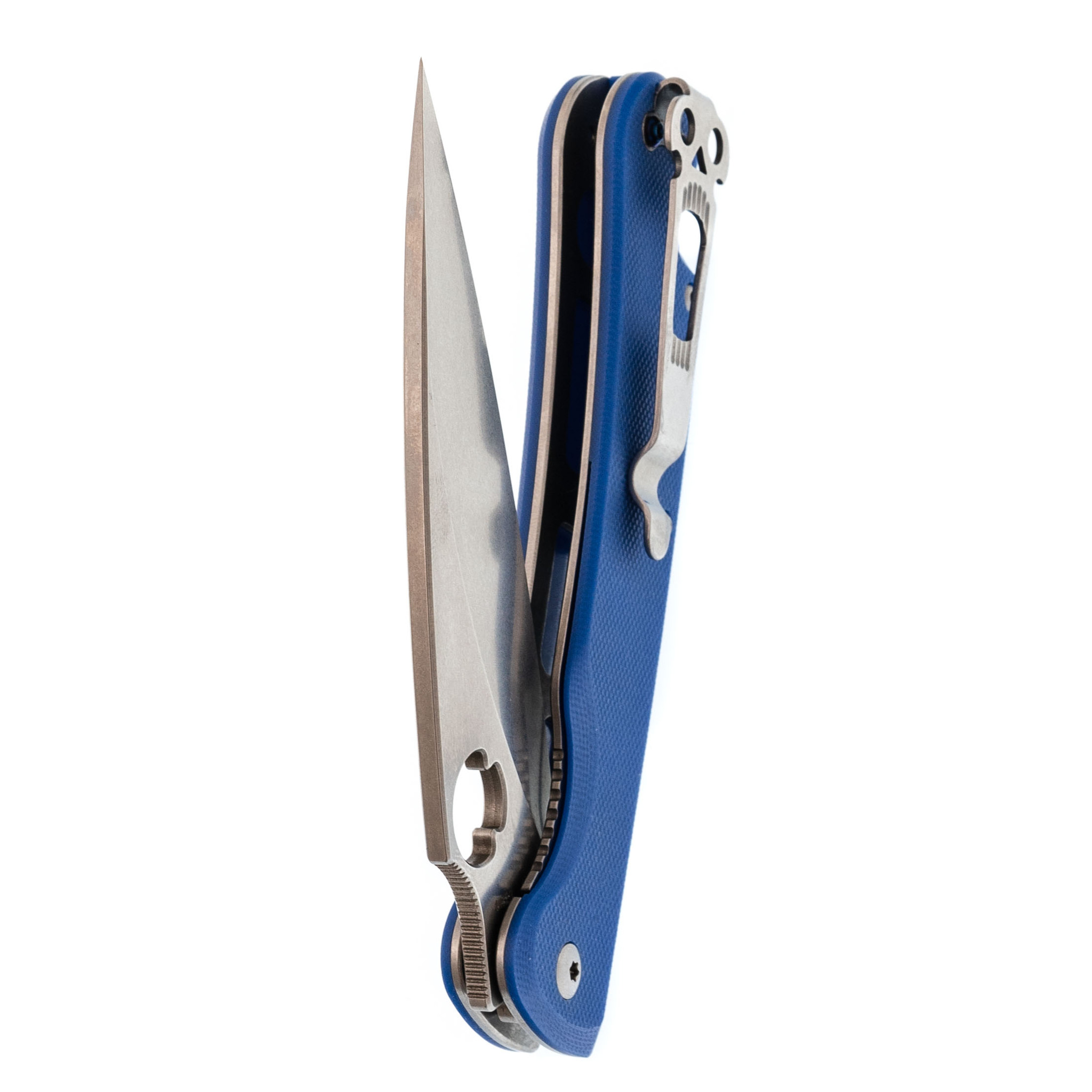 Складной нож Daggerr Sting Blue SW, сталь D2, рукоять G10 - фото 6