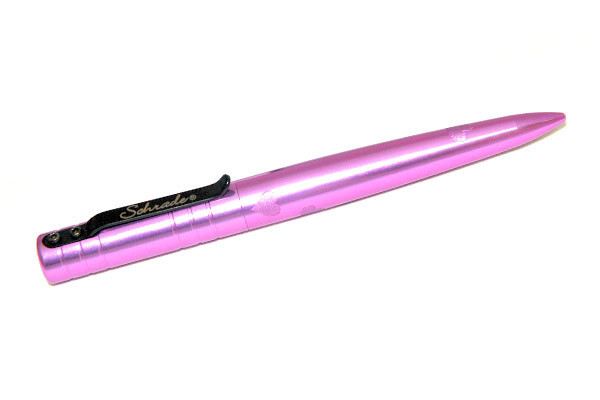 Ручка тактическая SCHRADE алюминий, цвет - розовый, стержень