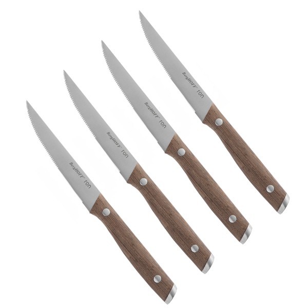 Набор ножей для стейка Ron BergHOFF, 4 прибора, 3904108, сталь X30Cr13, дерево