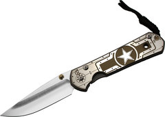 Фото Нож складной Chris Reeve Large Sebenza 21 Unique Graphics Tanked, сталь CPM-S35VN, рукоять титан