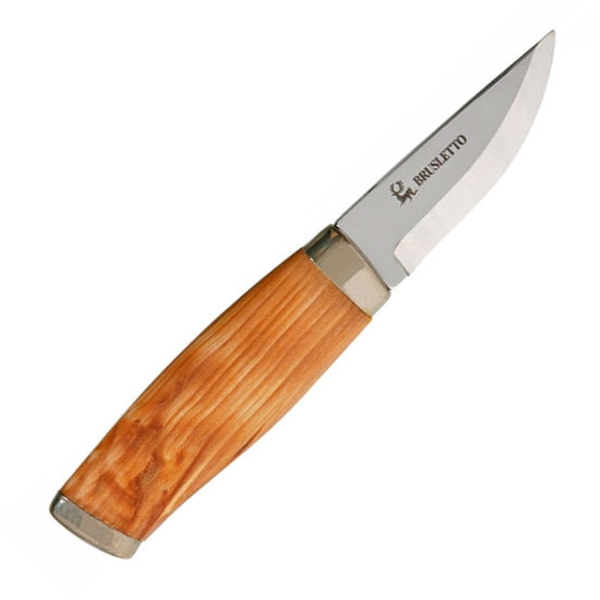 Нож с фиксированным клинком Brusletto Haugtussa, сталь Sandvik 12C27, рукоять карельская береза от Ножиков