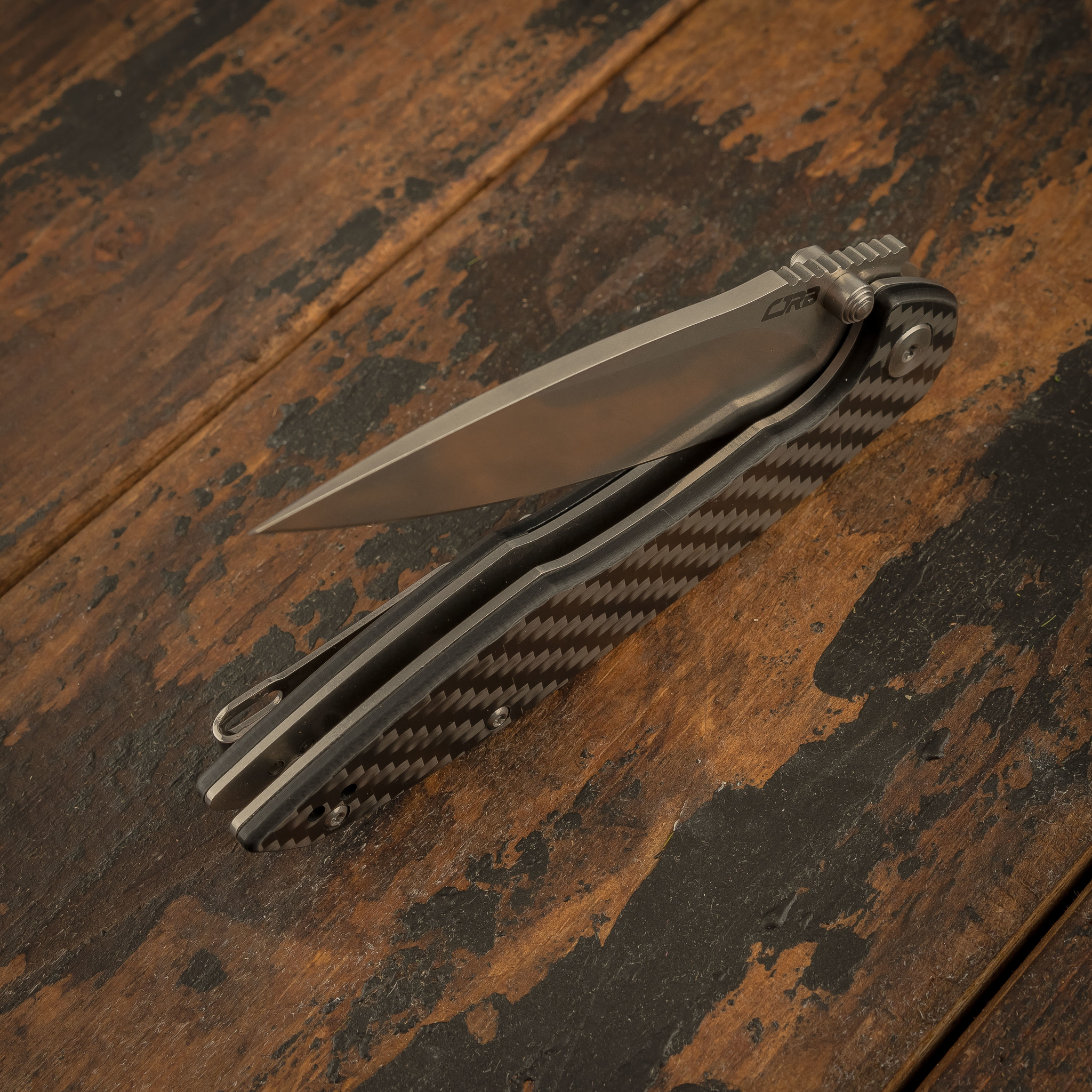 Складной нож CJRB Centros, сталь D2, карбон - фото 9