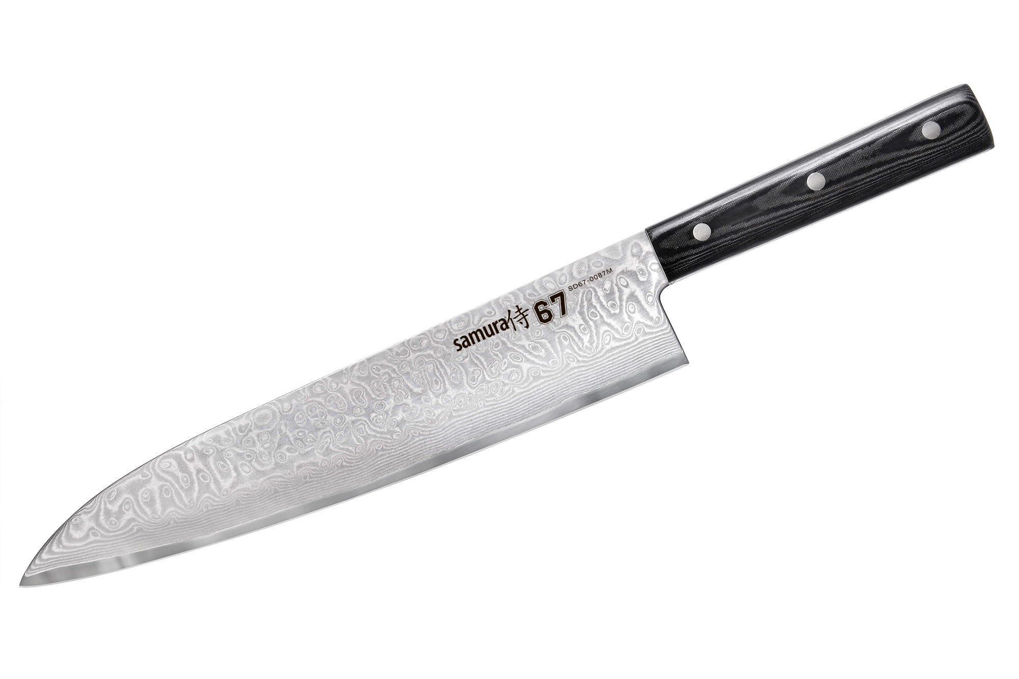 нож кухонный samura sultan пичак 159 мм g 10 бел дамаск 67 слоев su 0086dbw Нож кухонный Гранд Шеф, Samura Tanto 240 мм, дамаск 67 слоев