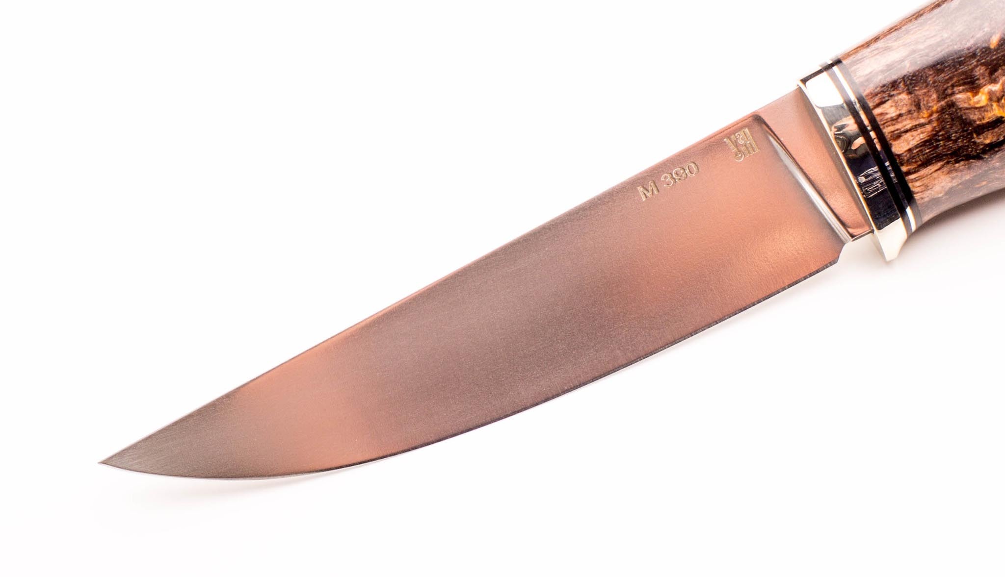 Нож Русский 2, сталь M390, рукоять карельская береза от Ножиков