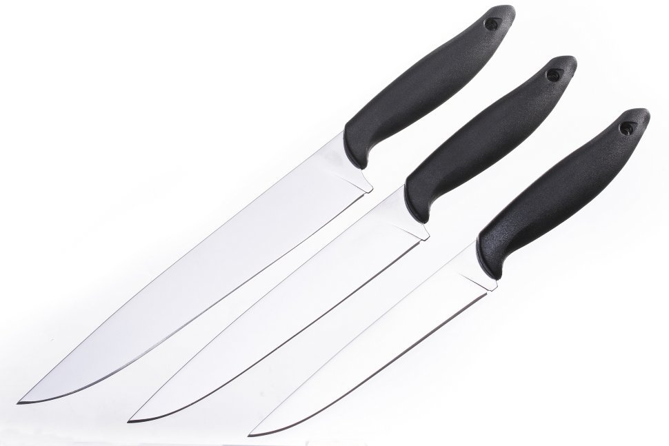 Набор кухонных ножей Тройка, сталь AUS-8, Кизляр, Подарочные наборы ножей, Наборы стальных ножей