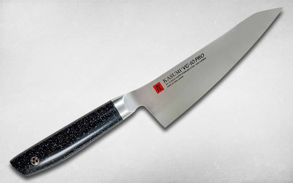 Нож кухонный обвалочный VG10 PRO 140 мм, Kasumi, 52014, сталь VG-10, искусственный мрамор, чёрный