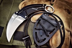 Фото Нож с фиксированным клинком керамбит Extrema Ratio K-TALON, сталь N690, рукоять алюминий, черный