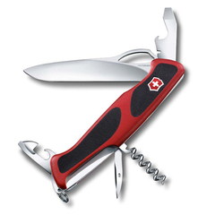 Фото Нож перочинный Victorinox RangerGrip 61, сталь X55CrMo14, рукоять полиамид, красно-чёрный, 11 функций, 130мм