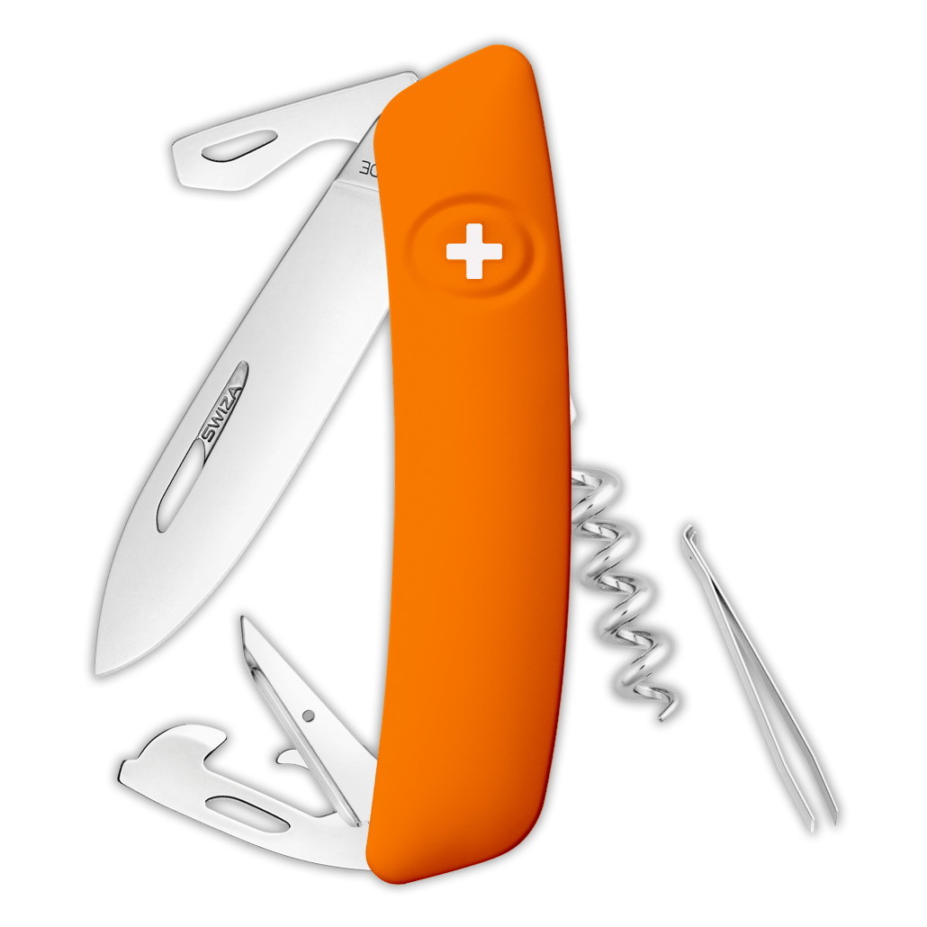 Швейцарский нож SWIZA D03 Standard, 95 мм, 11 функций, оранжевый - фото 1