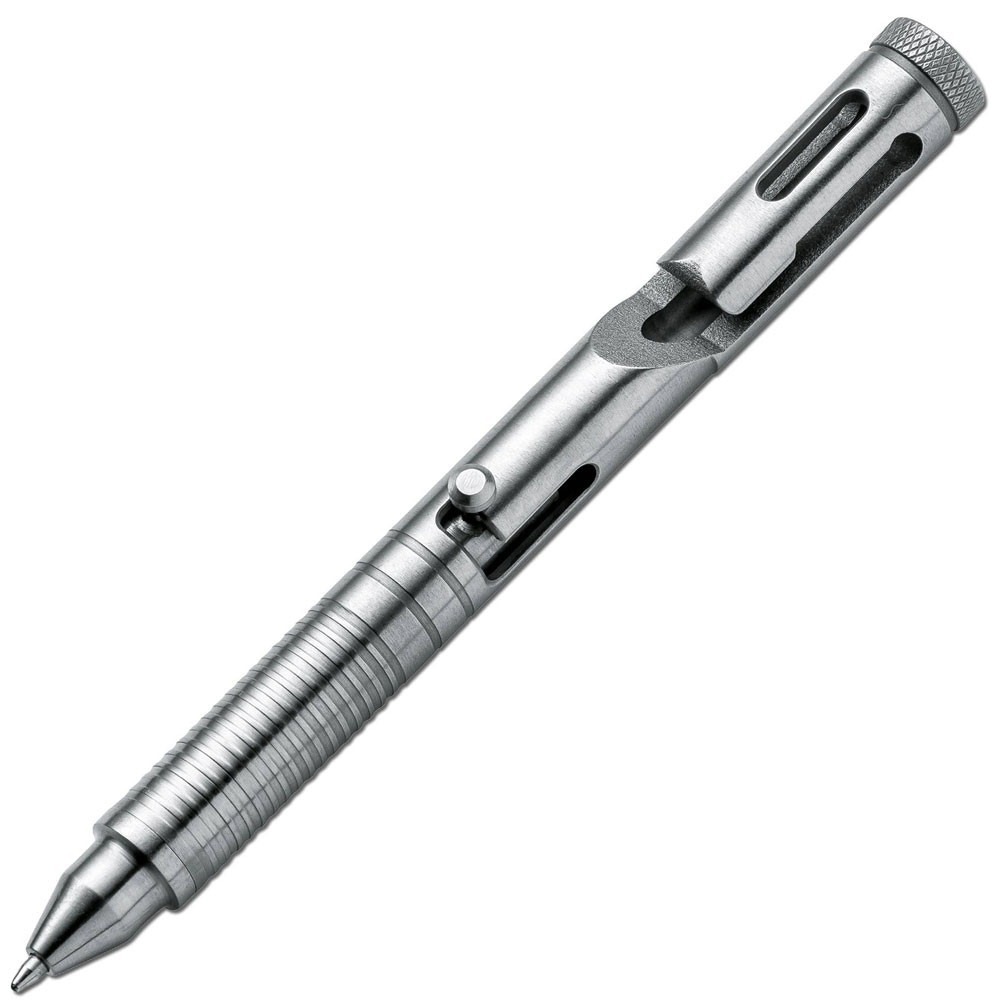 Тактическая ручка Cal .45 CID (Clip-Integrated-Design) Titanium, Boker Plus 09BO089, серебристая