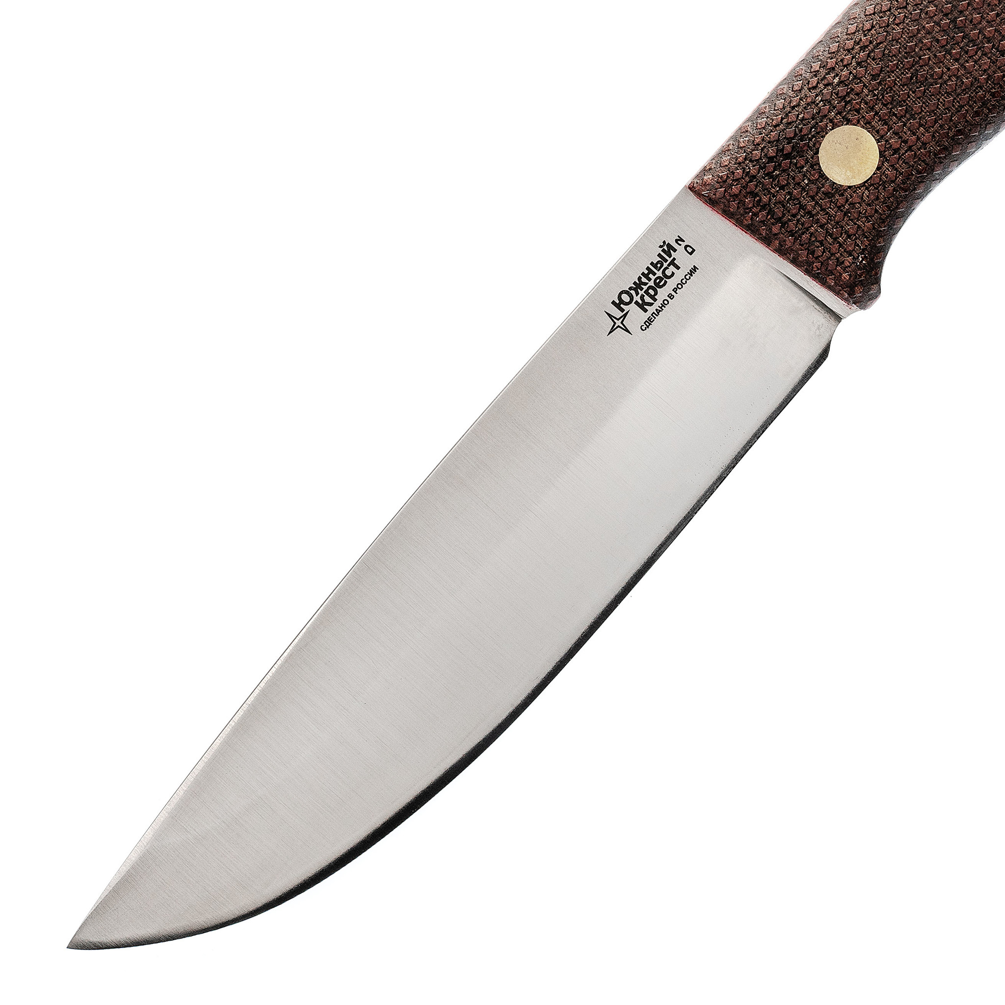 Нож туристический Модель Х, сталь D2, рукоять микарта койот/насечка - фото 2
