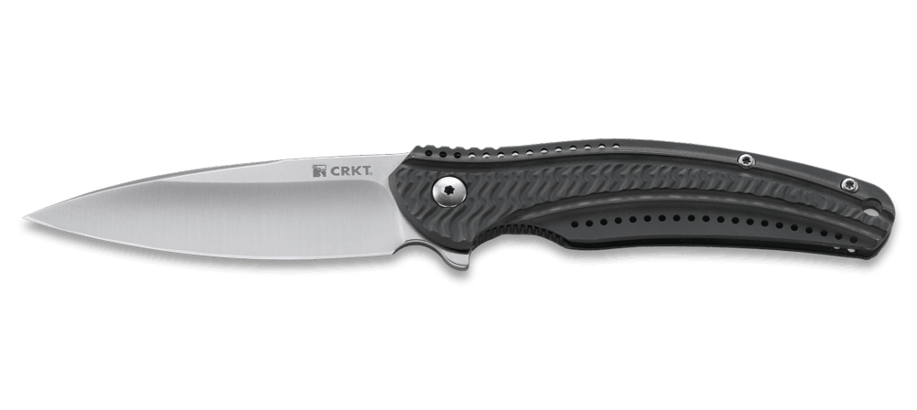 фото Складной нож crkt ripple 2 gray, сталь acuto 440, рукоять нержавеющая сталь