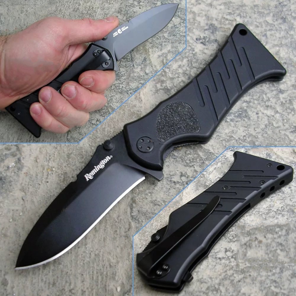 Нож складной Remington Echo II Drop Point 8.7 см, сталь 440C Military Coated, рукоять алюминий/термопластик от Ножиков