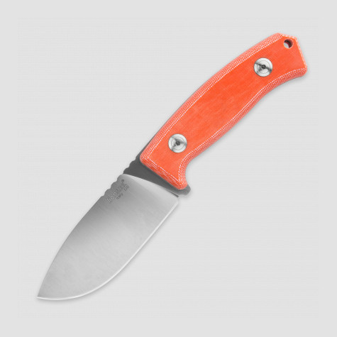 Нож с фиксированным клинком LionSteel M2 MiOR, сталь D2, рукоять Orange micarta - фото 1