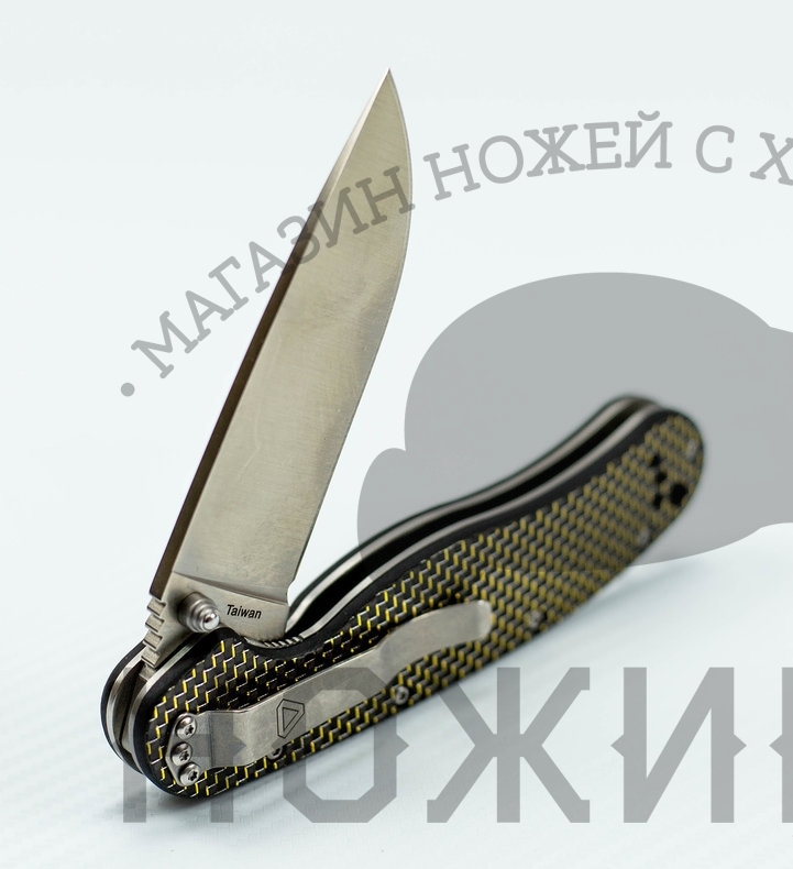 Складной нож Крыса 1, сталь AUS-8, карбон черный от Ножиков