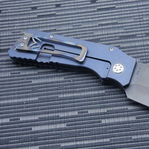 фото Складной нож medford tactical fighting folder-h, сталь s35vn, рукоять синий титановый сплав, синий