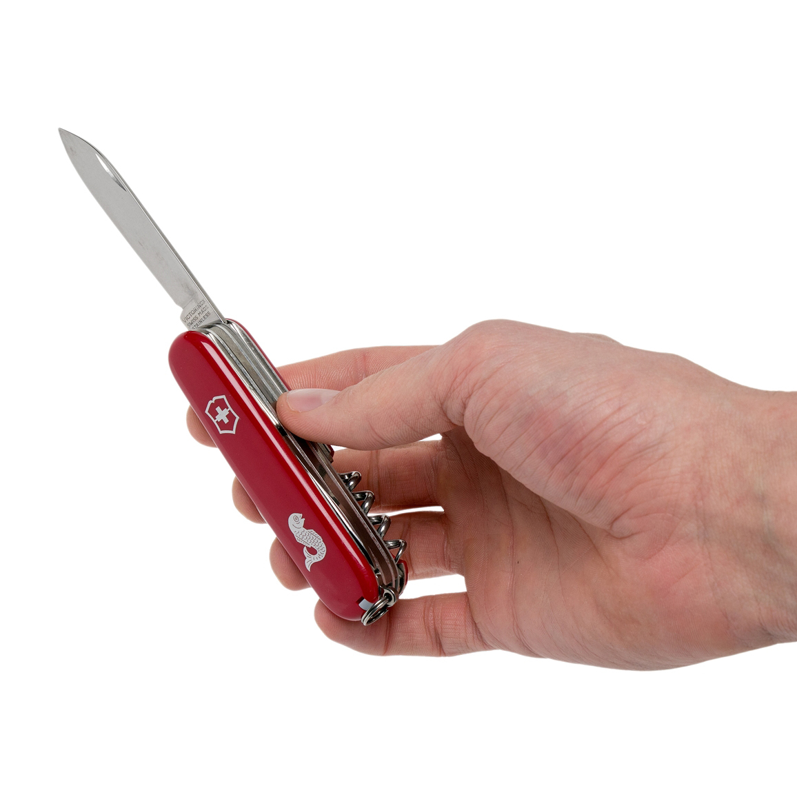 Нож перочинный Victorinox Angler, сталь X55CrMo14, рукоять Cellidor®, красный от Ножиков