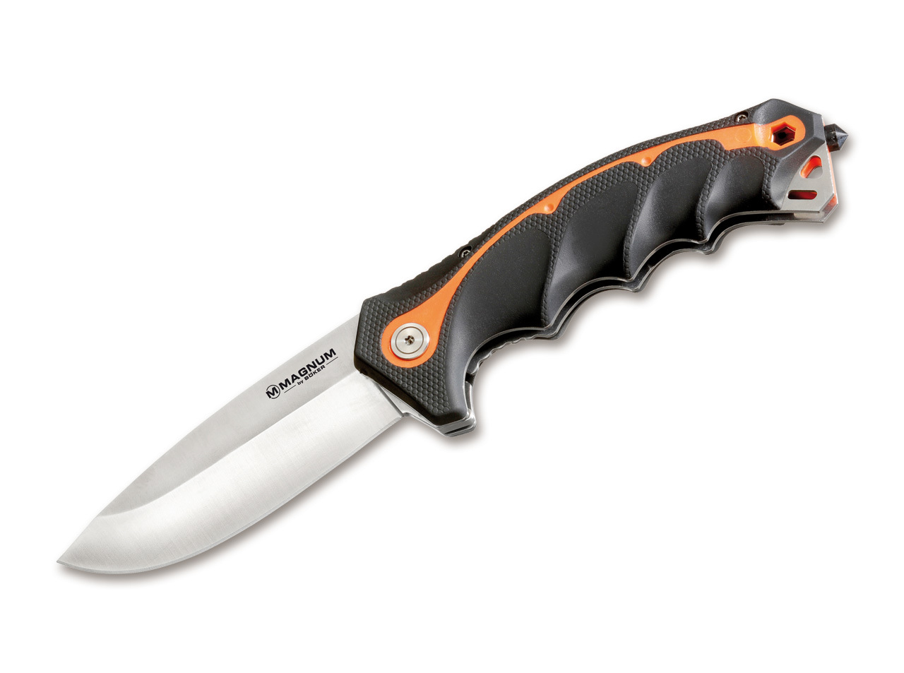 Складной нож Magnum Chainsaw Attendant Satin - Boker 01RY294, сталь 440B Satin, рукоять пластик/резина от Ножиков