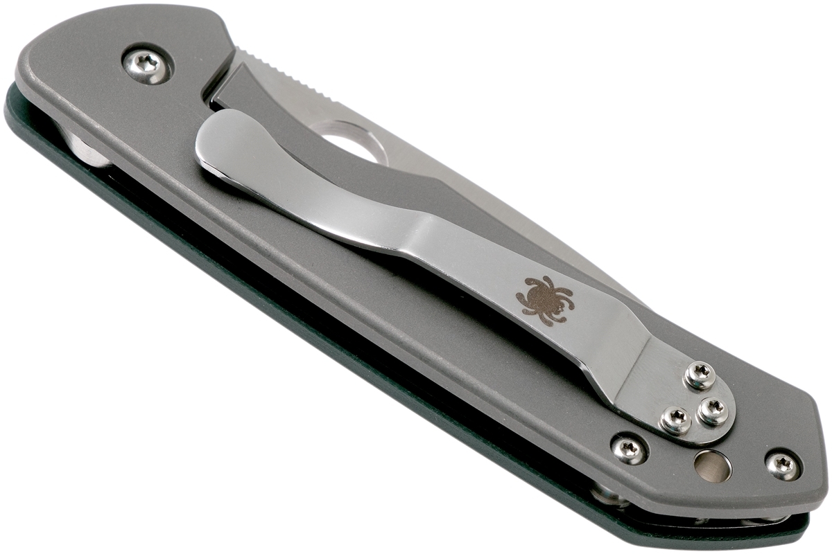 Складной нож Brouwer - Spyderco C232GTIP, сталь Crucible CPM® S30V™ Satin Plain, рукоять титан/стеклотекстолит G10 - фото 9