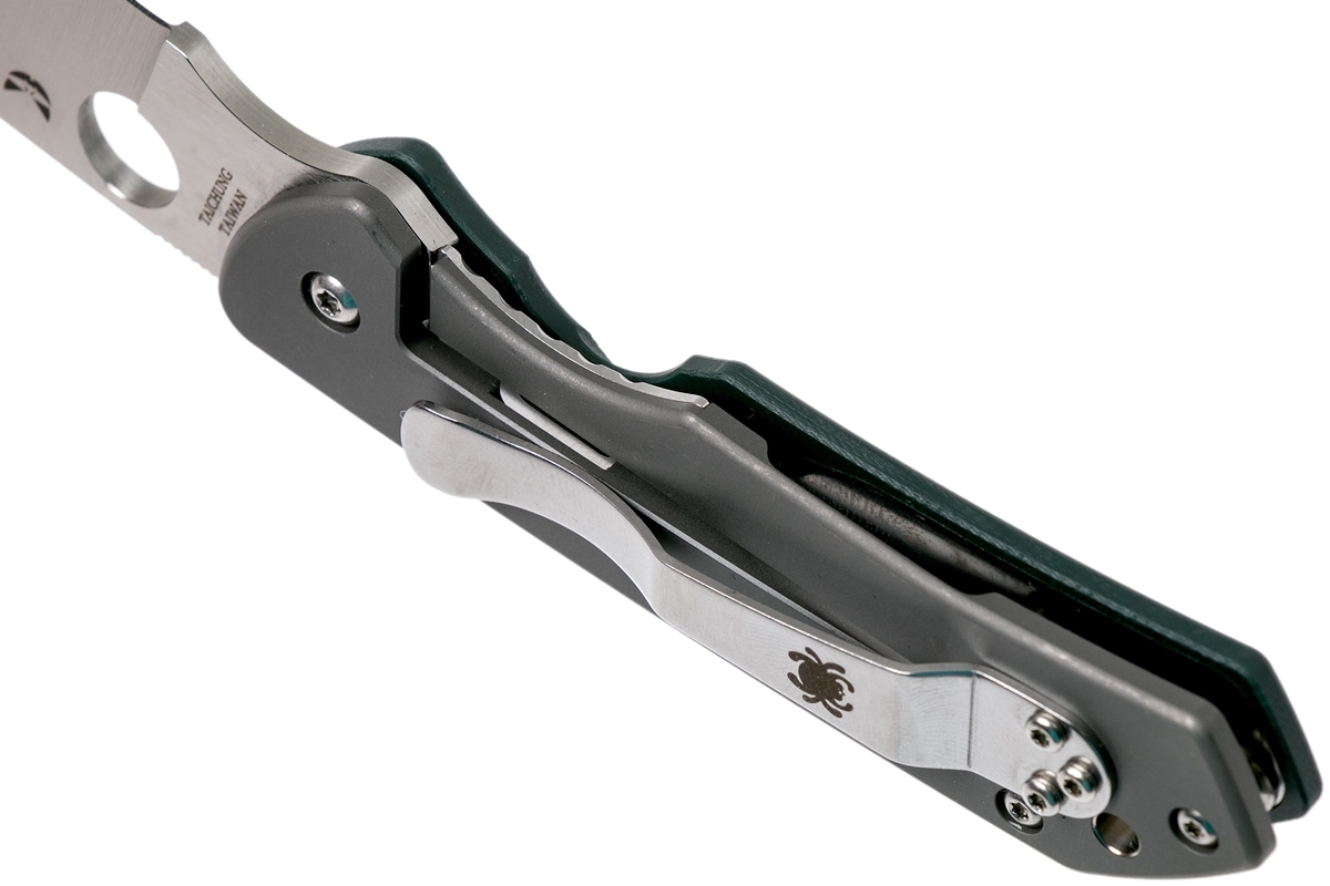 Складной нож Brouwer - Spyderco C232GTIP, сталь Crucible CPM® S30V™ Satin Plain, рукоять титан/стеклотекстолит G10 - фото 10