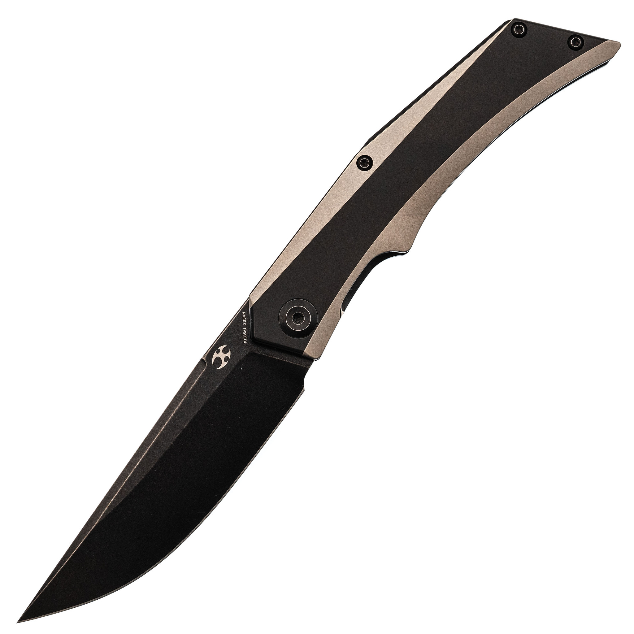 Складной нож Kansept knives Naska, сталь CPM-S35VN, Black Stonewashed титан