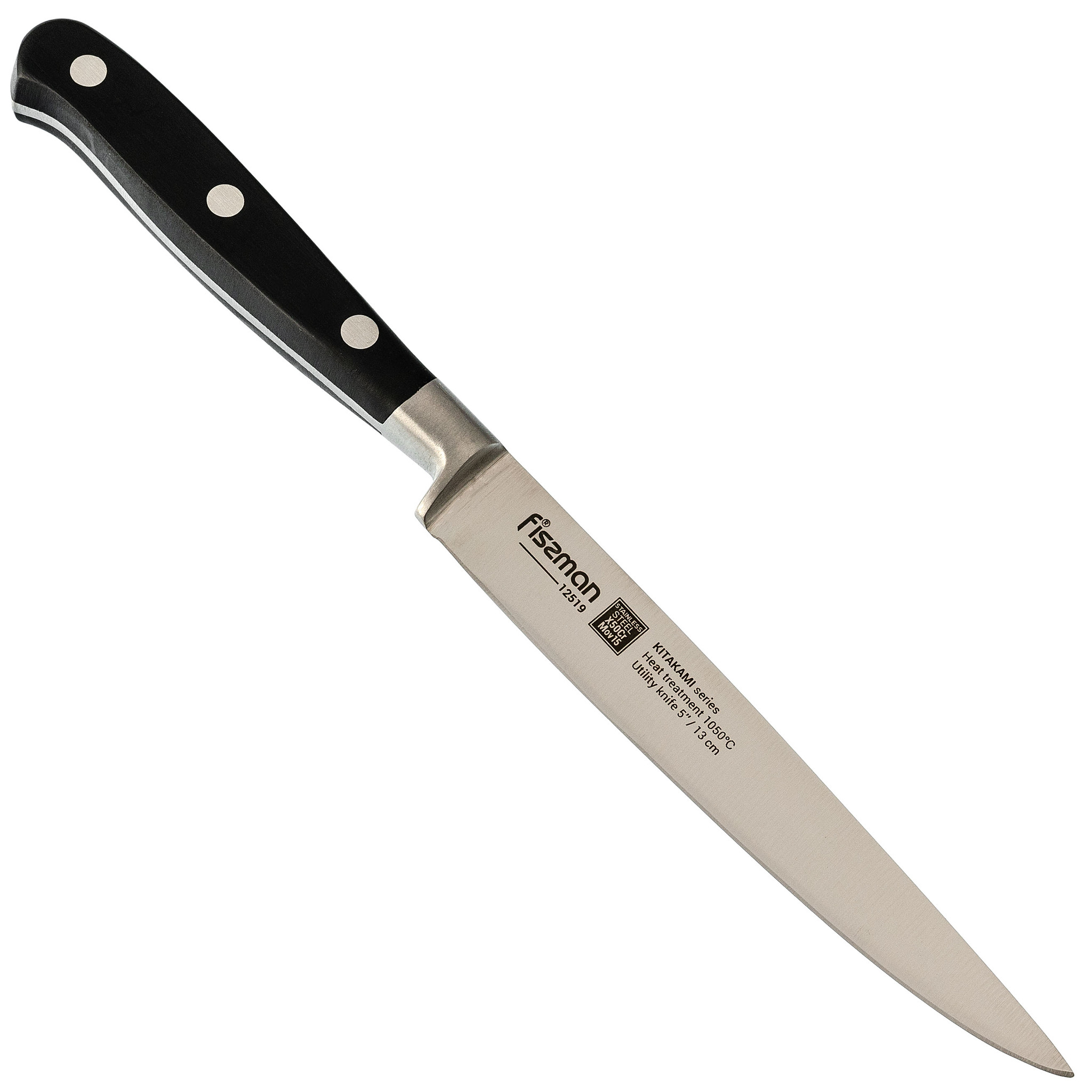 Нож кухонный Fissman универсальный KITAKAMI 13см, сталь X50CrMoV15