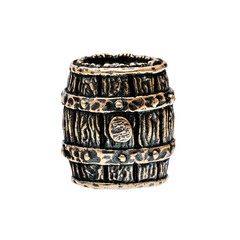 Фото Бусина для темляка Бочка, бронза