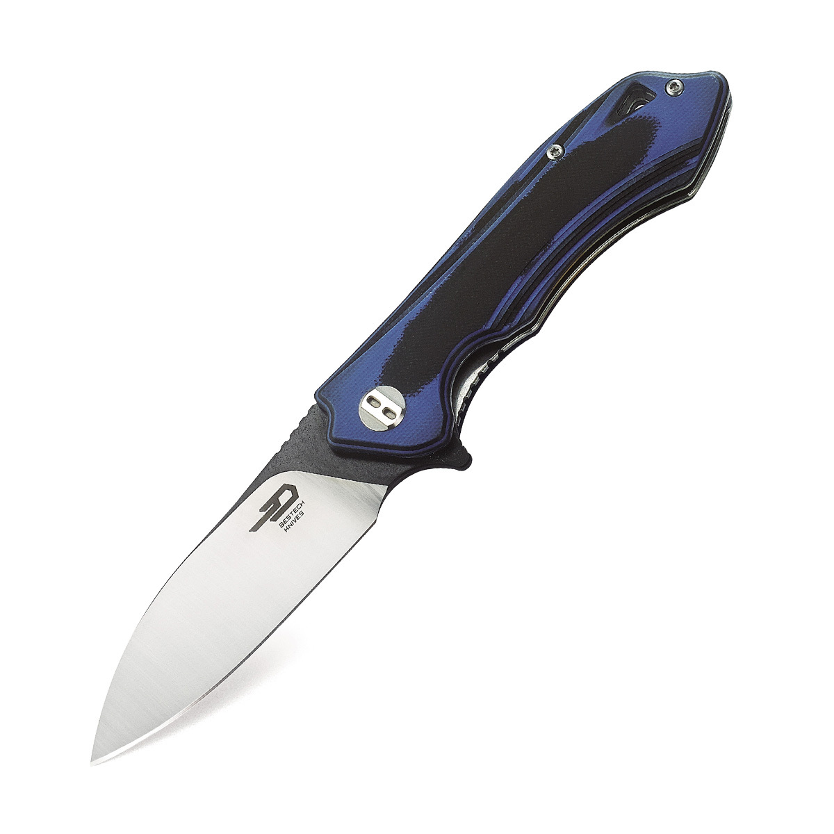 Складной нож Bestech Beluga, сталь D2, рукоять черно-синяя G10 - фото 1