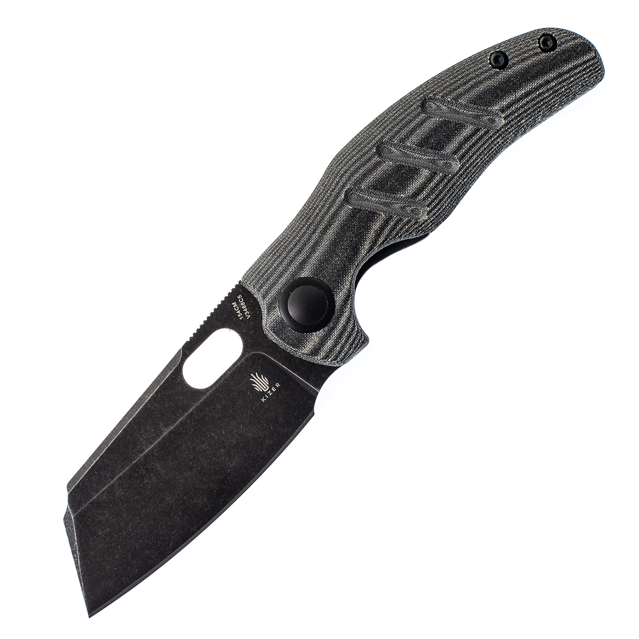 Складной нож Kizer C01C mini Black, сталь 154CM, рукоять микарта нож бабочка мастер к лезвие 7 см рукоять с волнами под углом 9 см