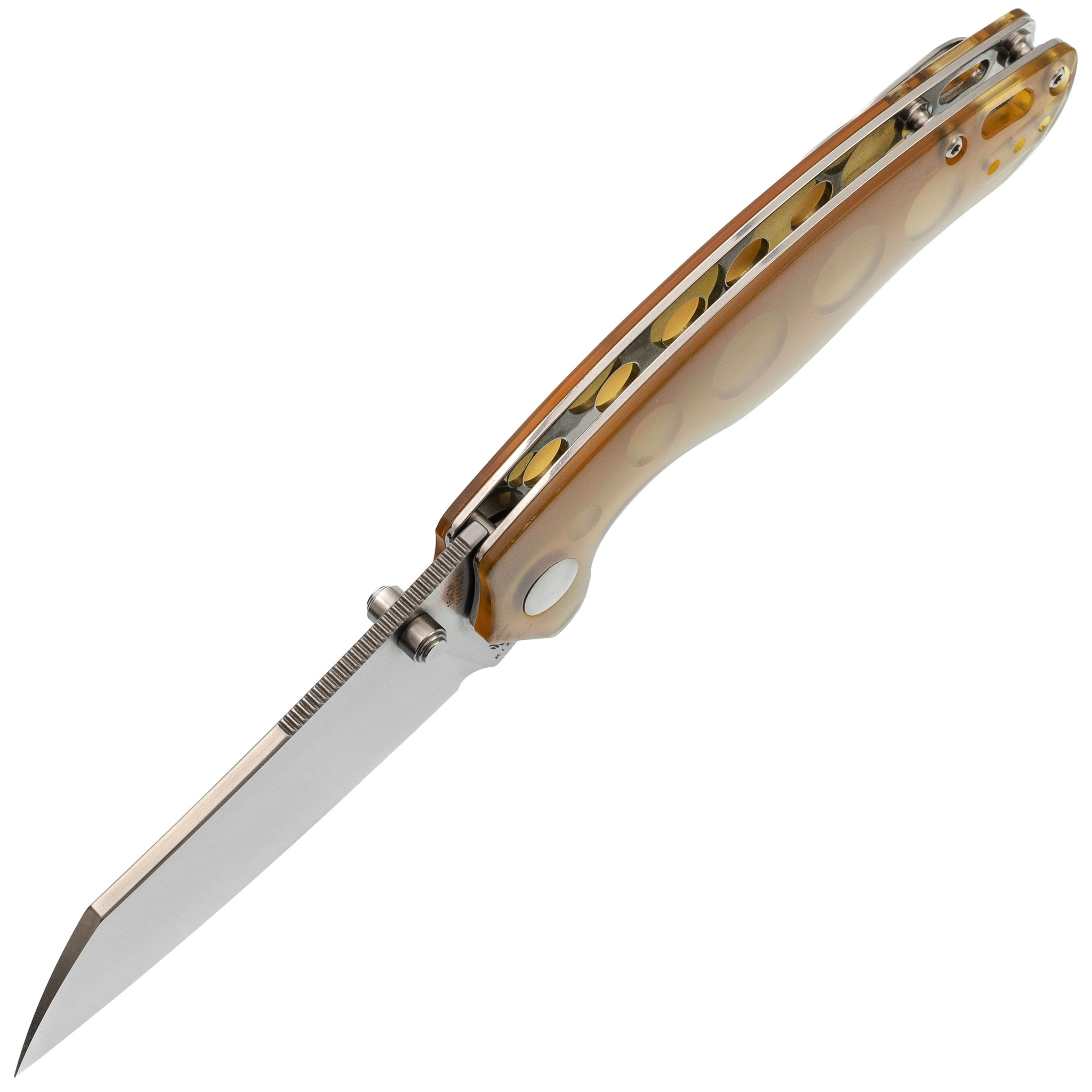 Складной нож Kizer Towser K, сталь 154CM, рукоять PEI, желтый - фото 2