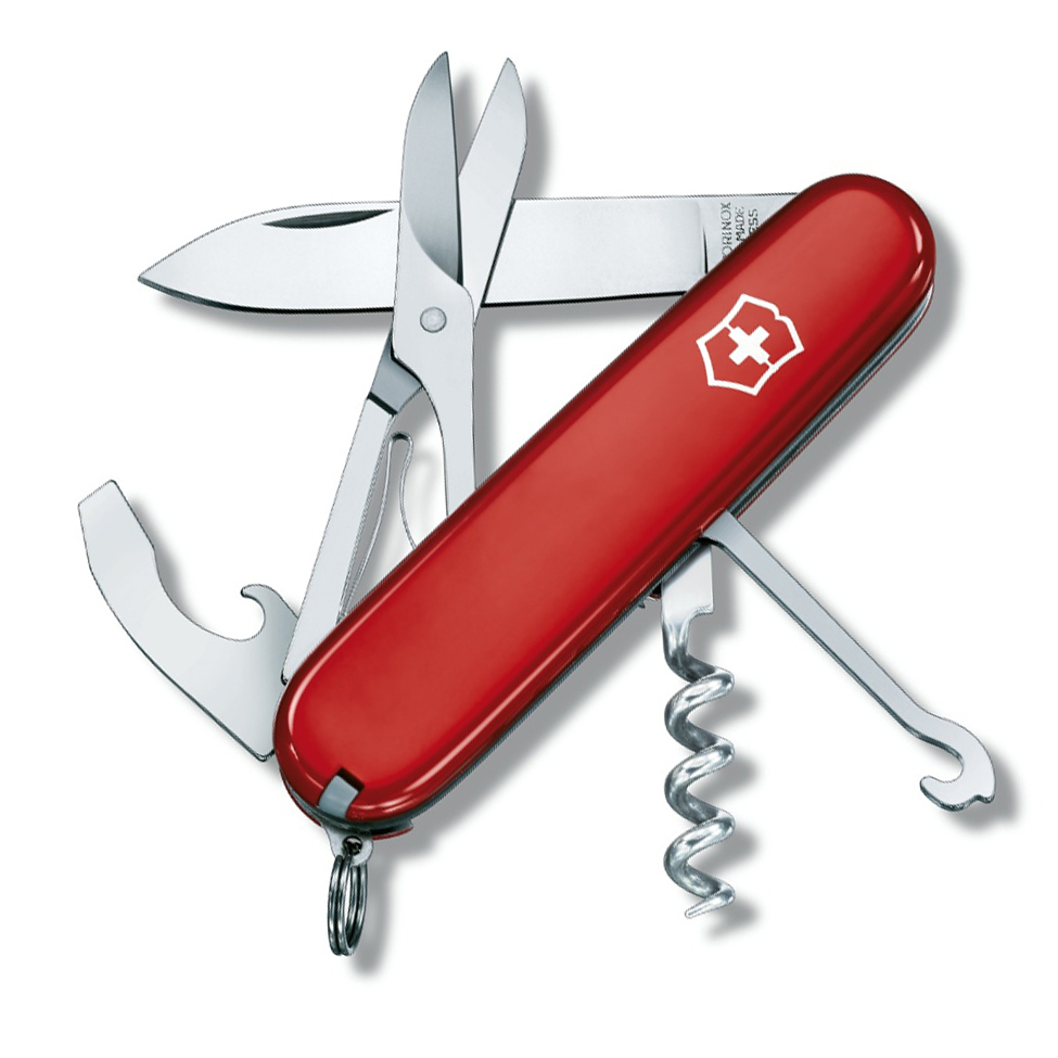 Нож перочинный Victorinox Compact, сталь X55CrMo14, рукоять Cellidor®, красный