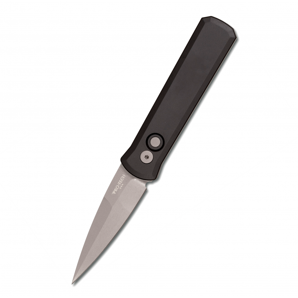 Автоматический складной нож Pro-Tech Godson 720 Black, сталь 154CM, рукоять алюминий, черный - фото 1