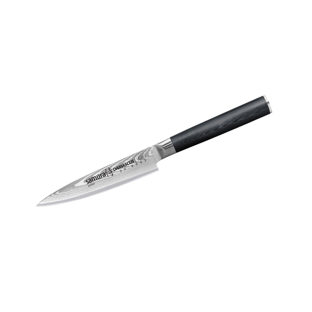 Нож кухонный Samura DAMASCUS универсальный 125мм нож кухонный samura 67 универсальный 150 мм дамаск 67 слоев микарта