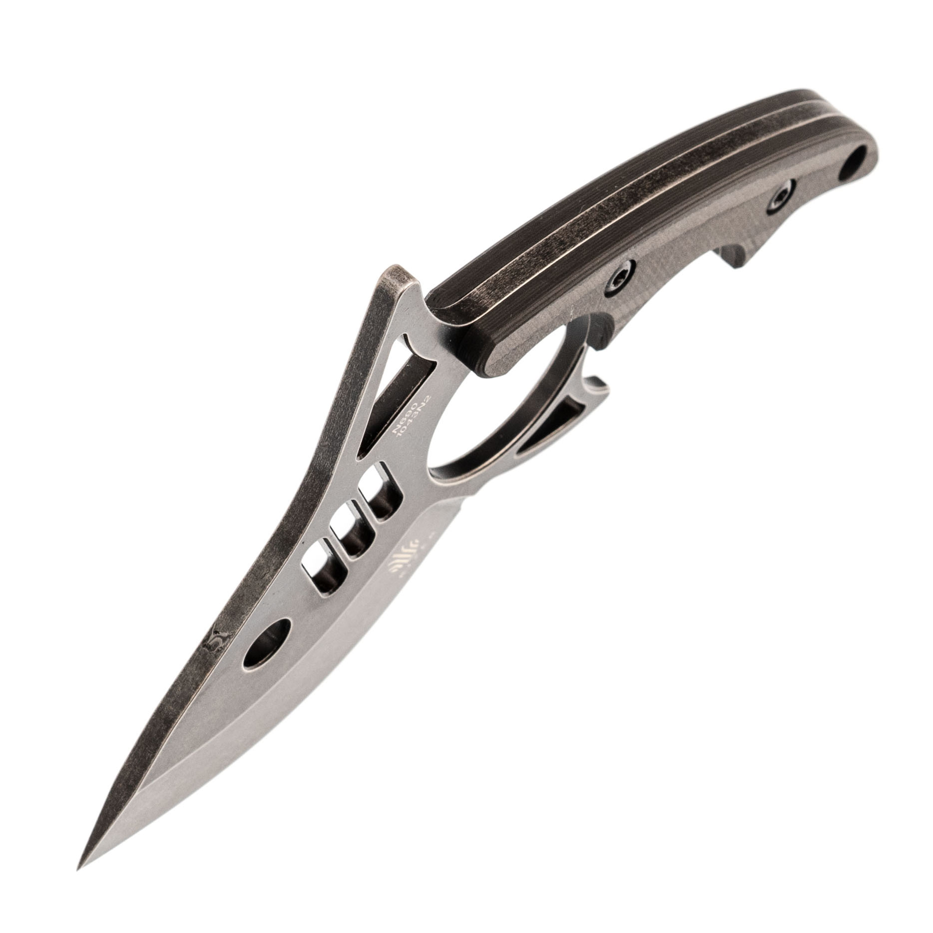 Нож Kizer Shark Tooth Black, сталь N690, рукоять карбон - фото 2