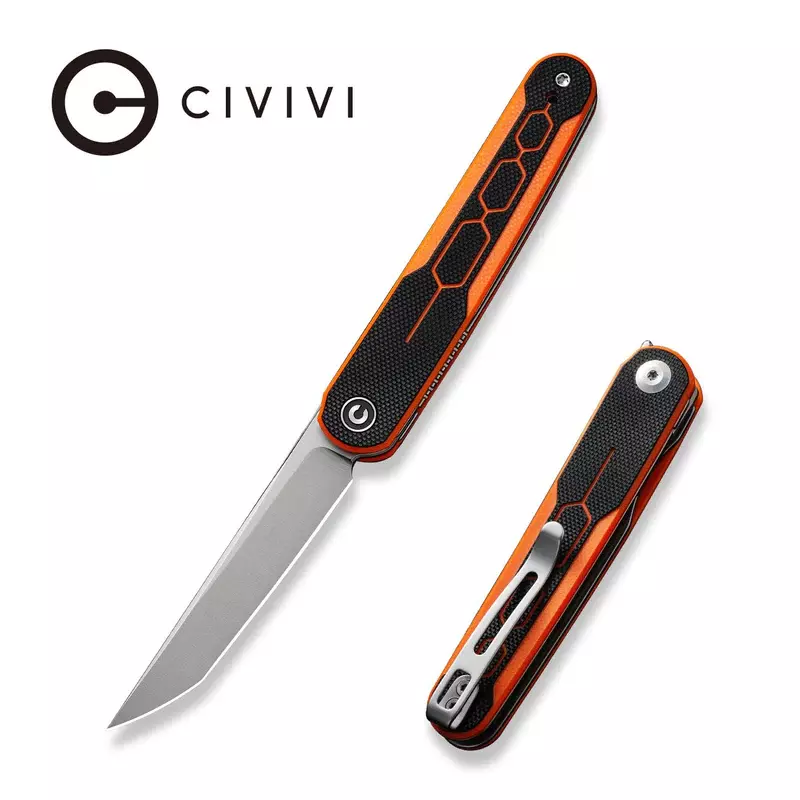 Складной нож Civivi KwaiQ, сталь Nitro-V, рукоять G10, оранжевый, Бренды, CIVIVI