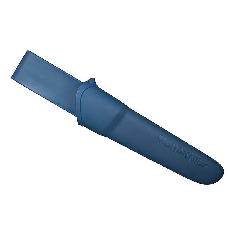 Нож с фиксированным лезвием Morakniv Companion Navy Blue, сталь Sandvik 12C27, рукоять резина/пластик - фото 4